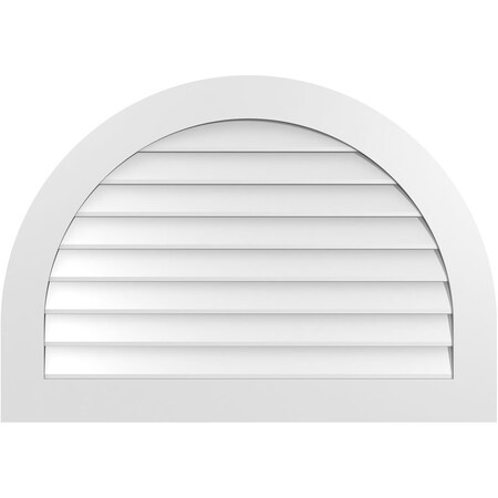 Ekena Millwork Round Top Surface Mount PVC Gable Vent: Non-Functional, w/ 3-1/2"W x 1"P Standard Frame, 40"W x 28"H GVPRT40X2801SN